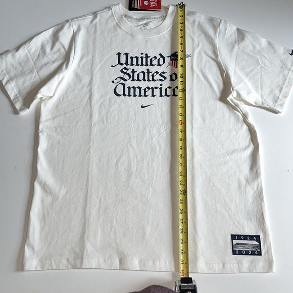 L Tall Womens Nike USA Premium T-Shirt 1924-2024 United States Patriotic FN0874 - Picture 4 of 11